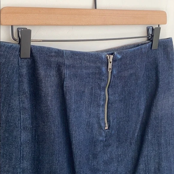 GAP blue jean midi skirt, Size 2 - Picture 5 of 10